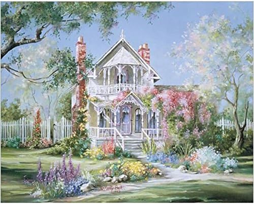 DIY Oil Painting, Paint by Number Kit for Home Wall Decor Art Gift, Dream Cabin