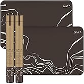 GAYA Grounding Mat for Feet, Sleep Improvement, Back Pain Relief, Muscle Relaxation & Stress, 2X 15ft Cord, 100K Ohm Resistor | Conductive Carbon | Earthing Pads for Bed Couch, Desk (24''X16'')