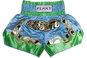 FLKKY Muay Thai Shorts Boxing Shorts for Men Women High Grade Martial Arts Training Gym Trunks Classic Boxing Shorts.