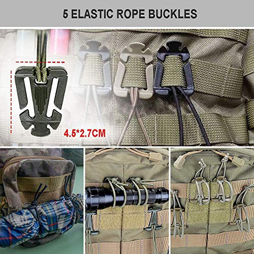 MWZTECH Kit of 25 Attachments for Molle Backpack, Tactical Molle