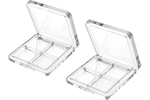 Beaupretty Empty Lipstick Palette，2 Pieces Empty Lipstick Box DIY Eyeshadow Powder Blush Lipstick Palette Empty Highlighters Container Empty Eyeshadow Pan Makeup Palette for Women