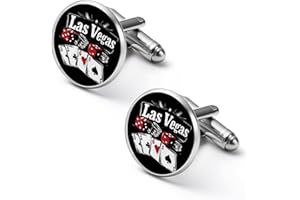 Las Vegas Nevada Dices Cards Men's Cufflinks Tuxedo Studs Cuff Link Jewelry for Wedding Business Party