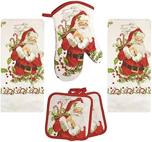Santa Claus 5 Piece Christmas Towel Set