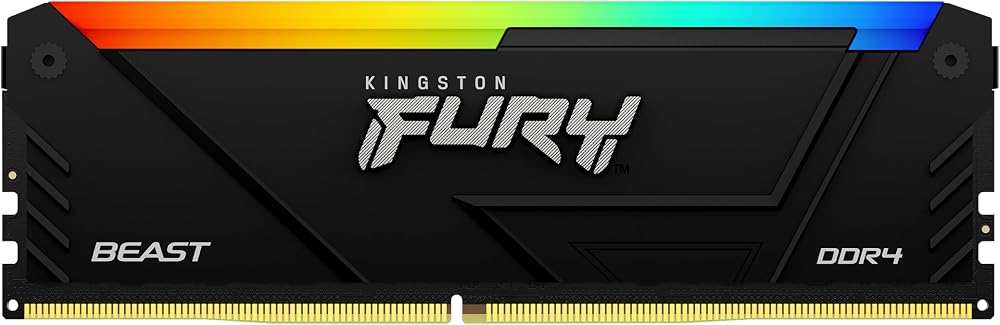 Kingston FURY Beast RGB 8GB DDR4 3600MT/s CL17 DIMM Memory KF436C17BB2A/8