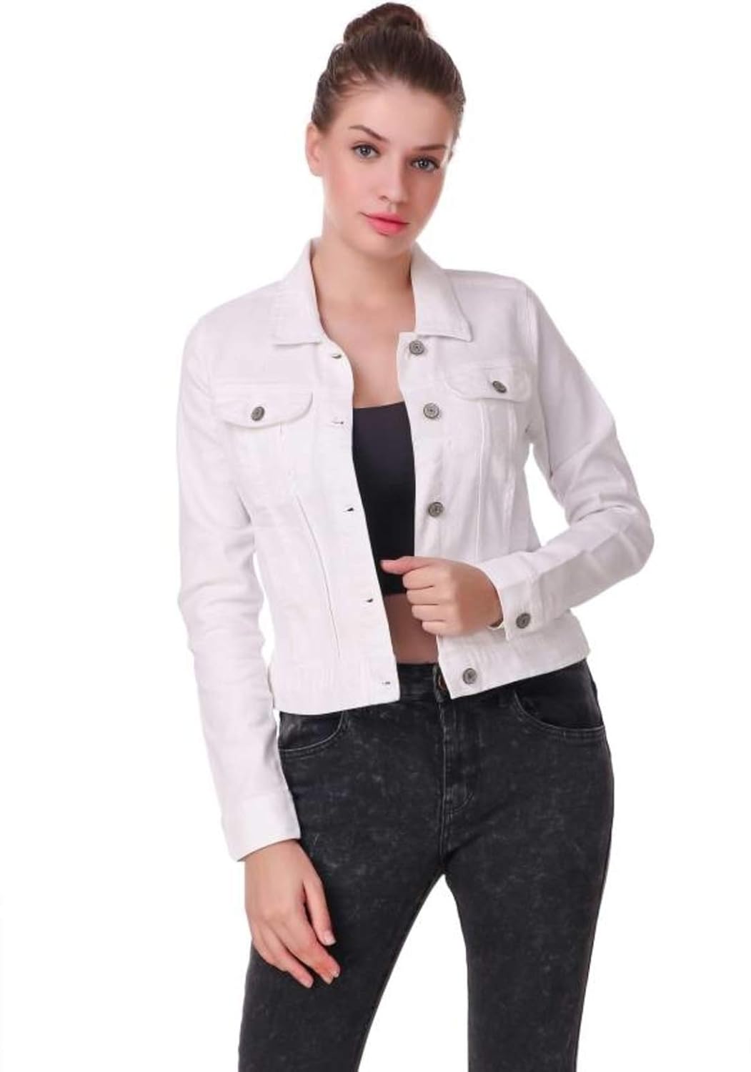 white denim jacket womens india