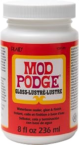 Mod Podge CS11201 8 oz Waterbase Sealer Glue Finish Gloss White