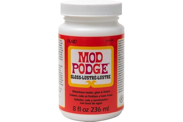 Mod Podge Gloss Sealer, Glue & Finish: All-in-One Craft Solution- Quick Dry, Easy Clean, for Wood, Paper, Fabric & More. Non-Toxic - Craft with Confidence, Made in USA, 8 oz., Pack of 1