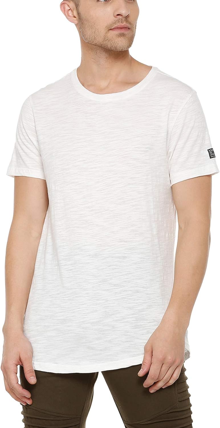 Buy People Men's Solid Regular fit TShirt (P6C109518BT1001_White XS