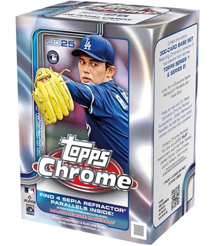 Amazon.com: NEW 2025 CHROME Baseball Trading Card Blaster Box with