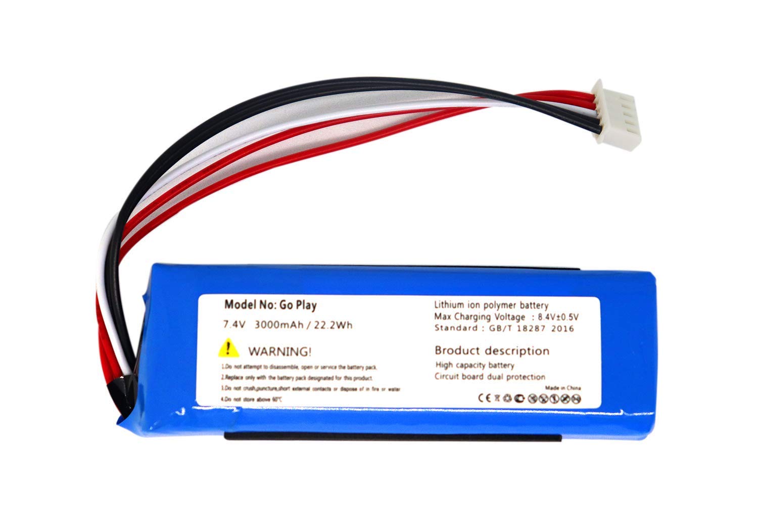 Go Play Bluetooth Speaker Battery Replacement for Harman Kardon CP-HK06 GSP1029102 01 Go Play Mini Portable Bluetooth Speaker (7.4V 3000MAH 22.2Wh)