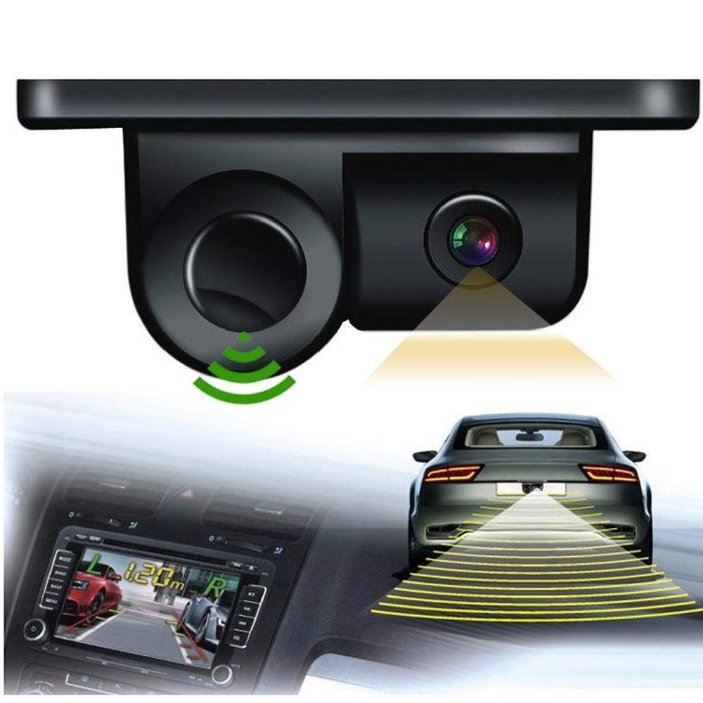 Photo 1 of PolarLander Car Rear View Camera 2In1 Design Camera Parking Sensor Kit Auto Reversing Rearview Backup Parking Radar 170 Degree