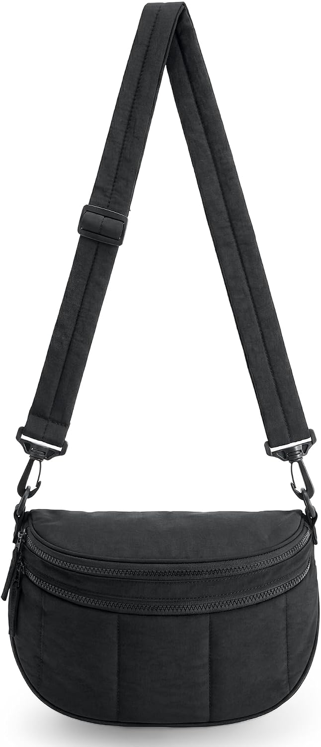 BAGSMART Crossbody Bags for Women Travel Purse, Puffer Bum Bag Handbag Wallets, Crossbody Fanny Packs for Travel & Work