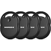 SMSRECEIVE Air Tracker Tags-4 Pack [Apple MFi Certified], Smart Bluetooth Tracker Tag 110 dB Item Finder with Apple Find My (iOS Only) Key Finder and Item Locator Smart Tag for Keys, Luggage, Wallet