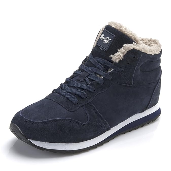Winterschuhe Herren Damen Warm Gefüttert Boots Schneestiefel Winterstiefel Winter Sneaker Schwarz Blau 35-46