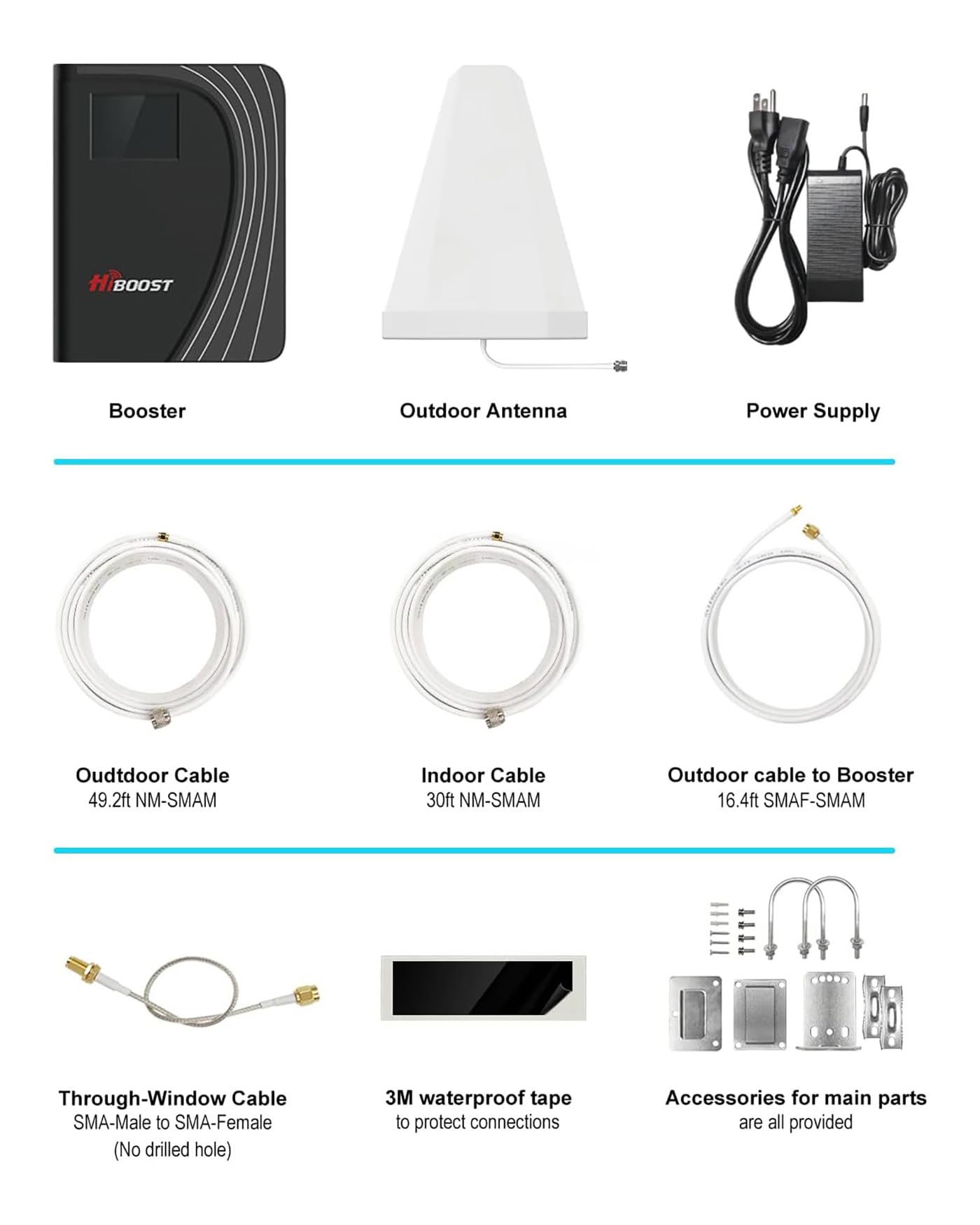 Cell Phone Signal Booster, 4G LTE 5G Cell Phone Booster with LCD Touch Screen Cover 4,500 Sq Ft for Home Office All U.S. Carriers Verizon, AT&T, T-Mobile 65dB High Gain Support All Band | FCC Approved