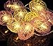 Easter- Pastel Sparkle Scroll Design Easter Egg Led String Lights -Holiday Party Decor-Set of 10