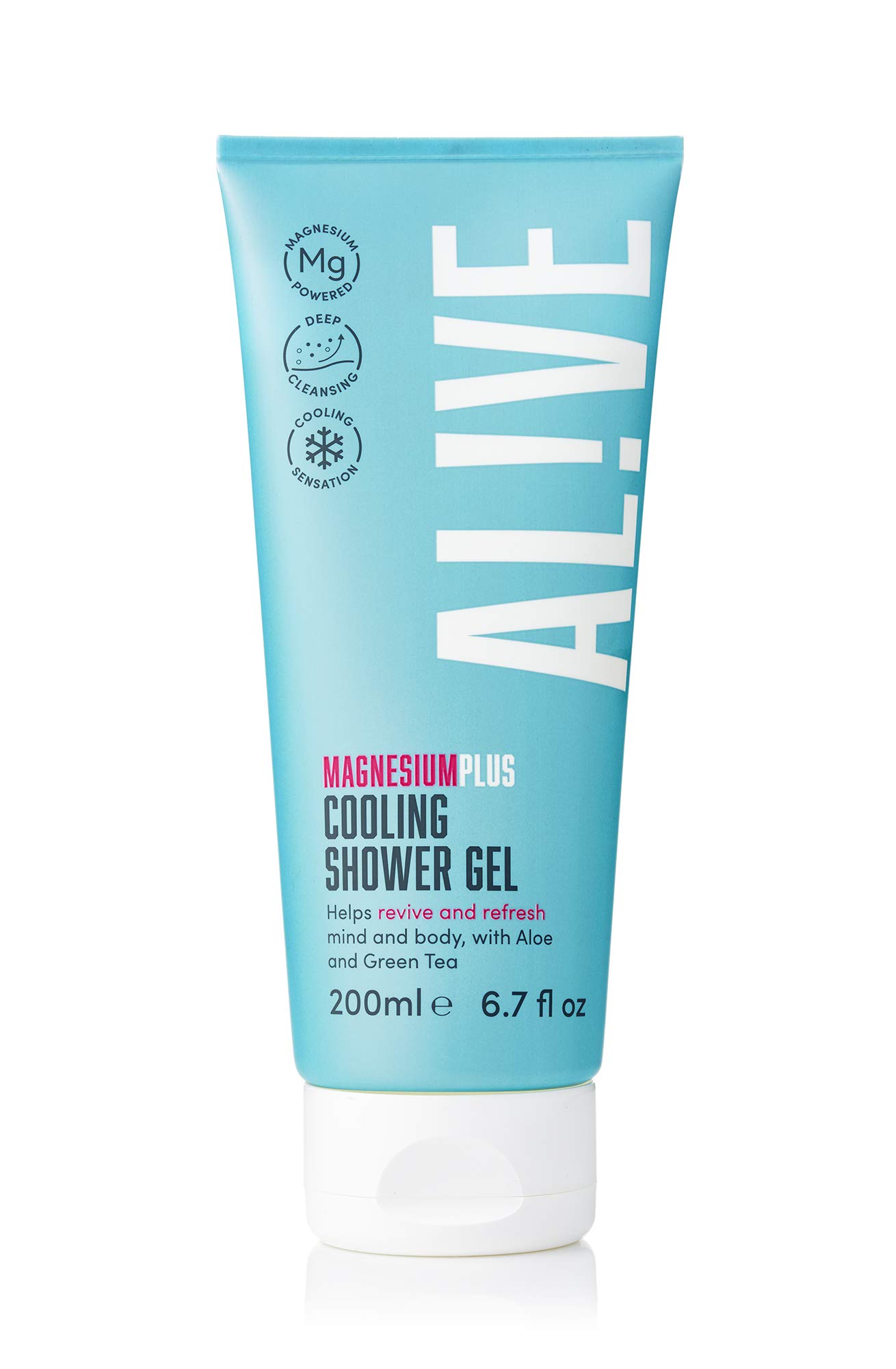 ALIVE Cooling Magnesium Shower Gel Body Wash, Active Shower Gel For Men & Women. Refresh & Revive the Body 200 ml