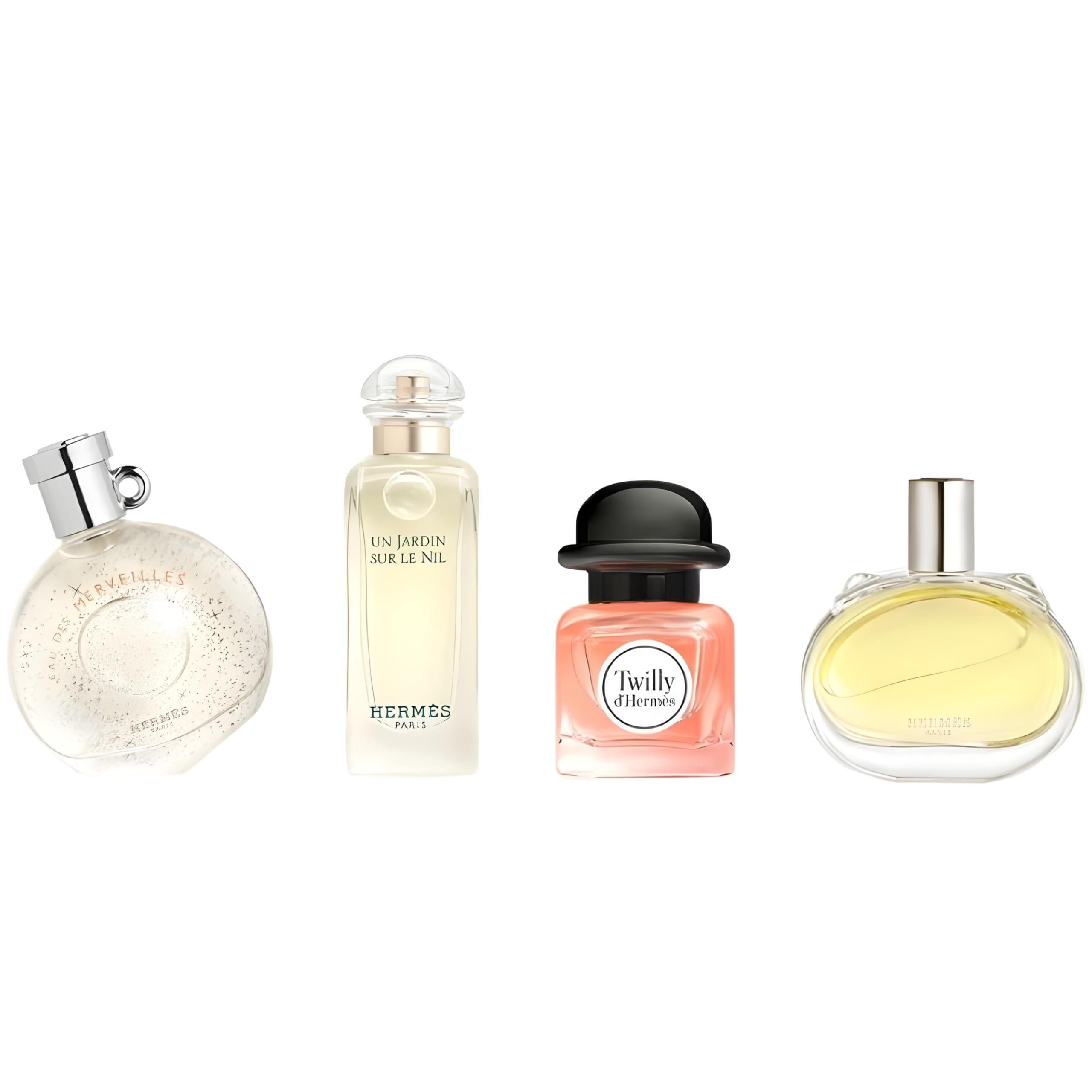 Hermès Discovery 4-Piece Miniature Fragrance Gift Set for Women – Includes Barenia EDP, Terre d’Hermès EDP, Eau des Merveilles EDT, and Un Jardin Sur Le Nil EDT each 0.25 oz/7.5 ml Image