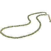 Gempires Natural Gemstone Beaded Necklace Handmade Crystal Jewelry Hypoallergenic 20 Inch Gold Plated Trendy Everyday Fashion Jewelry For Women