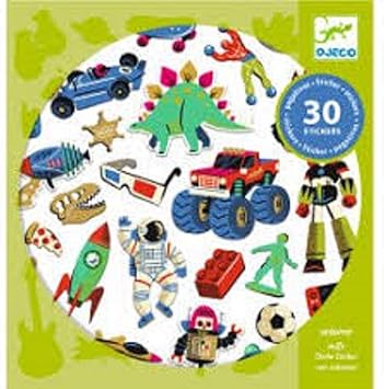 DJECO Juguetes retro Pegatinas Globos UNISEX-INFANTIL, multicolor (39263): Amazon.es: Juguetes y juegos