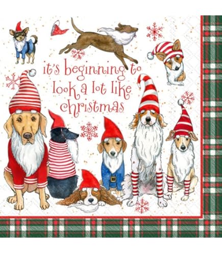 thumbnail image 2 of IHR Ideal Home Range Holiday Pets Napkins Rosanne Beck 2 of 12