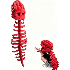 Dinosaur Costume-3D Skeleton Design,Realistic Halloween Dinosaur Skeleton Costume,Themed Skull Cosplay Props