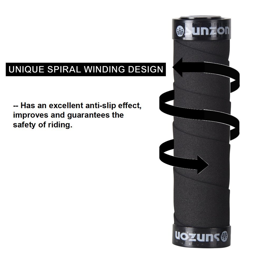 SUNZON Soft Bike Handlebar Grips Double Aluminum Alloy Locking Bicycle