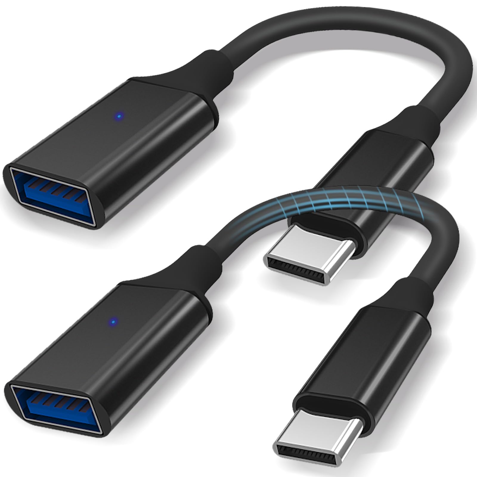 Photo 1 of OITYEUF USB C to USB 3.0 Adapter 2 Pack, Type C Male to USB Female OTG Cable Thunderbolt to USB Adapter Compatible for iPhone 16 15 Pro Max iPad MacBook Pro/Air 2023 2022 M1 M2 Galaxy S23 S22 Note 10