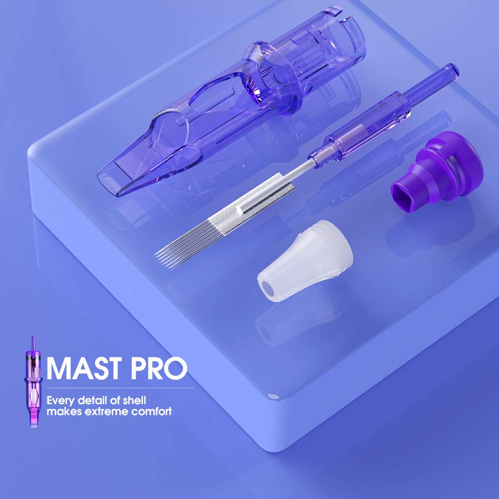 Mast Pro Tattoo Cartridges 1003RL 20Pcs Disposable Needles Bugpin #10 3 Round Liner Size