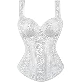 Kranchungel Renaissance Corset Top for Women: Corset with Straps Bustier Themed Parties Costumes for Historical Reenactors