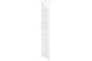 Whitmor 6044-12 White Crystal Collection Hanging Shoe File, Clear