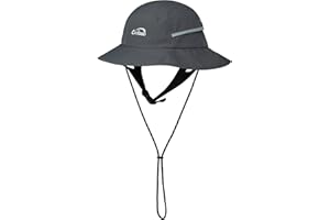 Croogo Surf Bucket Hat with Chin Straps Sun Protection Cap Quick Drying Waterproof Fishing Hat for Men Surfing Beach Hiking