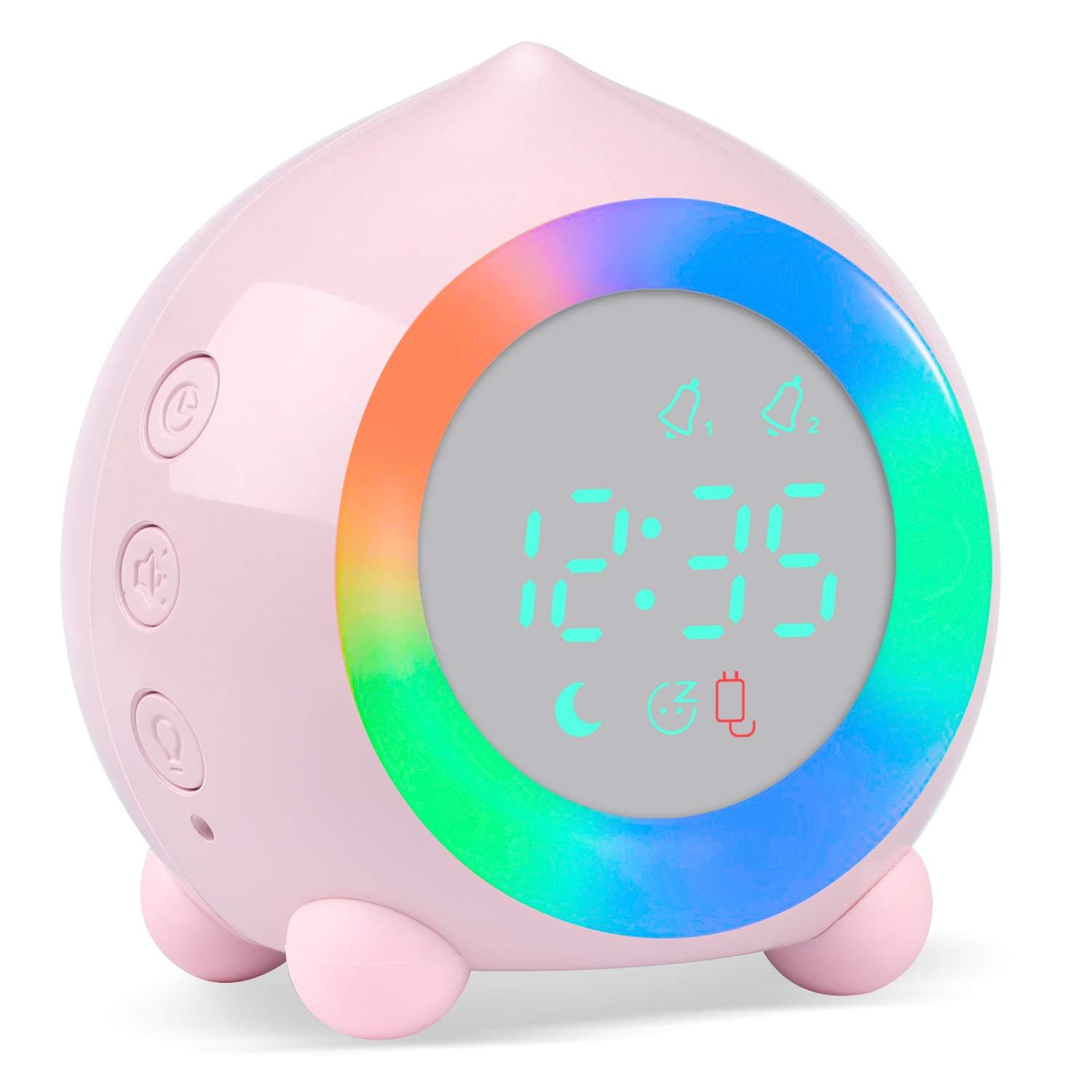 Ayybboo Kids Alarm Clock Sunrise with Digital Wake-Up Light,Mains-Powered Silent LED Clocks for Boys Girls,Bedside Sleep Trainer for Children Aged 3-12