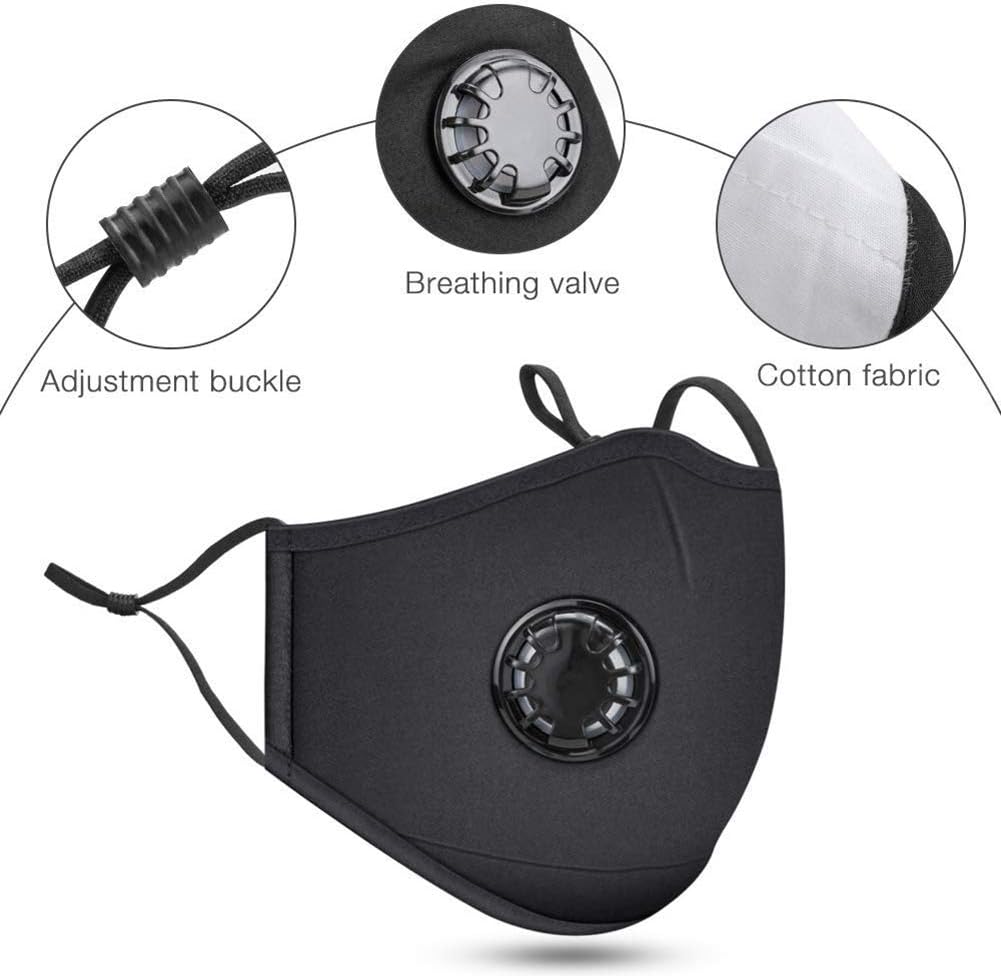 Mouth Mask Reusable PM2.5 Dust Mask Washable Protective Mask Fine Dust Mouth Guard Mask for Cycling Motorcycle Bicycle Exhaust Gas Germs Smoke Allergies of Outdoor Activities