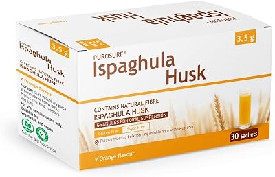 PuroSure Ispaghula Husk Orange Drink Sachets Pack of 30 3.5g Each