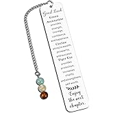 Natural Crystals Bookmark for Good Luck Gifts for Friends Goodbye Farewell New Job Gift Bookmark for Anxiety Relief Retirement Birthday Graduation Gifts for Women Nurse Breast Cancer Gifts for Woman