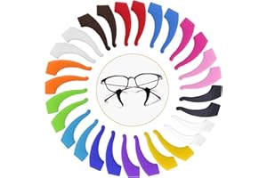 YINGFENG 17 Pairs Multicolored Anti-slip Eyeglass Ear Grips Hook, Kids and Adults Sport Eyeglass Strap Holder, Eyewear Retainer with Box, Silicone Anti Slip Holder for Glasses for Eyeglass Temple Tip