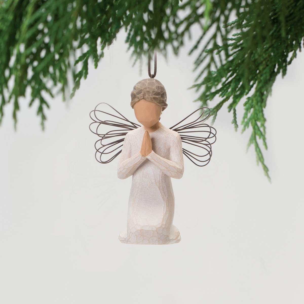 Willow Tree Angel of Prayer Ornament, Natural, 3 inch - Image 3
