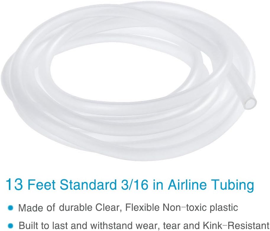Pawfly 13 Feet Airline Tubing Standard Aquarium Air Pump Accessories with Air Stones, Check Valves, Suction Cups and Connectors : Pet Supplies