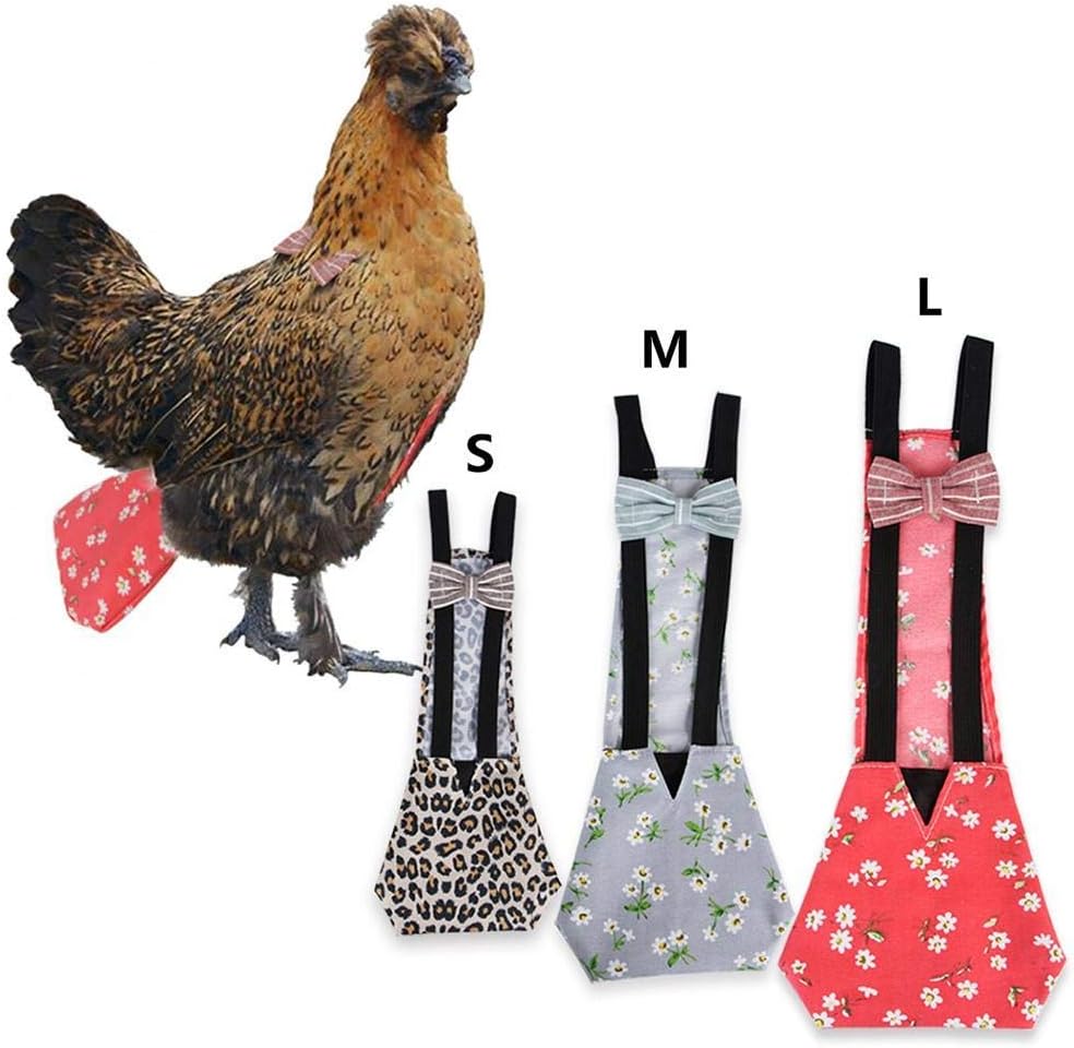 knowledgi Pet Diaper Goose Chicken Duck Poultry Adjustable Farm Clothing With Bowknot
