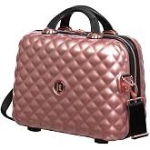 It Luggage Glitzy 16" Hardside Vanity Case, Metallic Rose Gold