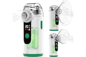 BOULDON Hand-held Nebulizer for Respiratory System, Portable Nebulizer with Self-Clean Mode, Rechargeable Nebulizer for Home Office Travel