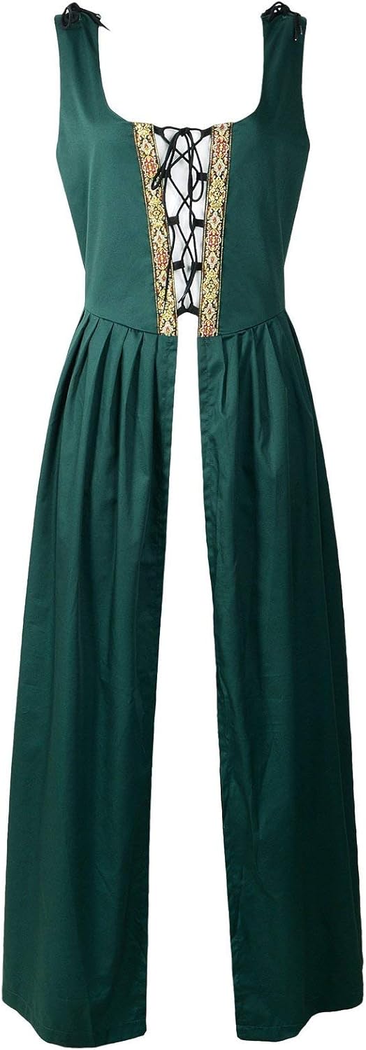 Renaissance Medieval Pirate Peasant Costume Irish Over Dress Fitted