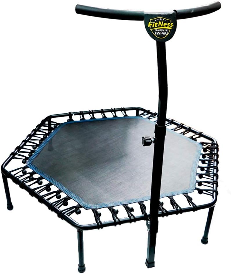 48 Inches Trampoline Bouncing, The Largest Weight-Bearing 150kg Sports Fitness Trampoline, Removable with Armrests 6-Sided Trampoline Suitable for Indoor/Garden/Fitness Aerobics