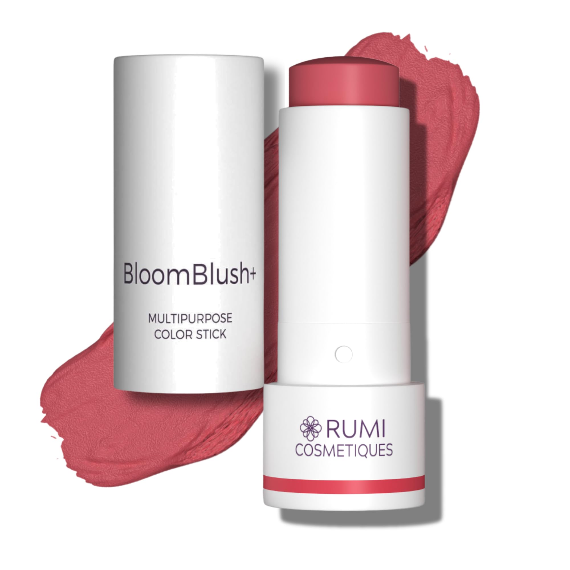Rumi Cosmetiques BloomBlush+ Multipurpose Color Stick For Mature Women - Blush, Lipstick & Contour in 1- Radiant, Healthy Glow & Nourishing Formula - For Sensitive Skin (Berry Kiss, Regular)