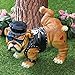 Collections Etc Tough Guy Biker Bulldog Peeing Dog Statue Yard Lawn Ornament