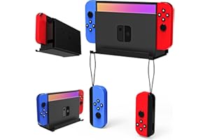 IRONDIY Switch Wall Mount,Wall Mount for Nintendo Switch and Switch OLED, Wall Mount Kit Switch Mounting Bracket,Safely Store Your Switch Console