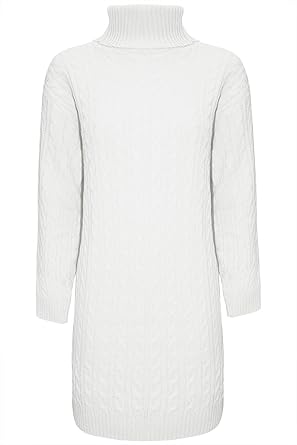 oversized roll neck jumper dress