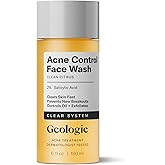 Geologie Acne Control Face Wash | 2% Salicylic Acid Exfoliating Cleanser | Clears Skin, Controls Oil & Prevents Breakouts | Clean Citrus Scent | For Men & Women | 6 fl oz
