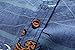 SSLR Men's Printed Button Down Casual Short Sleeve Denim Shirt (Large, Blue)